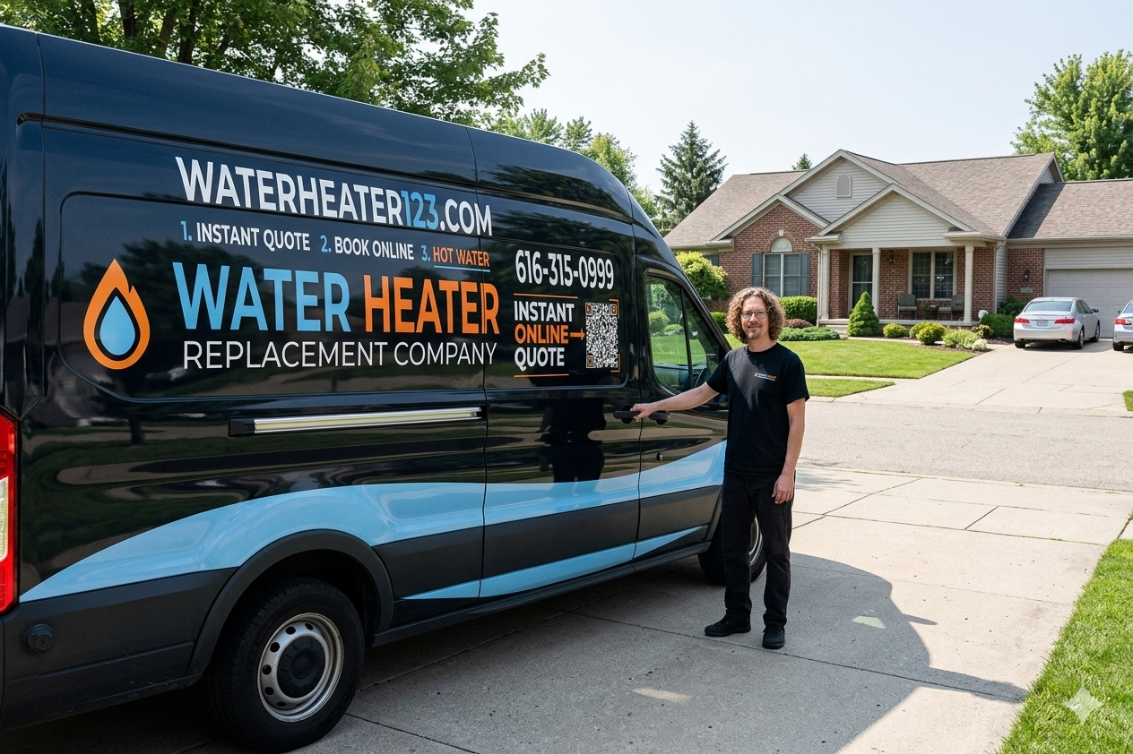 Water Heater Replacement Company technician in Grand Rapids
